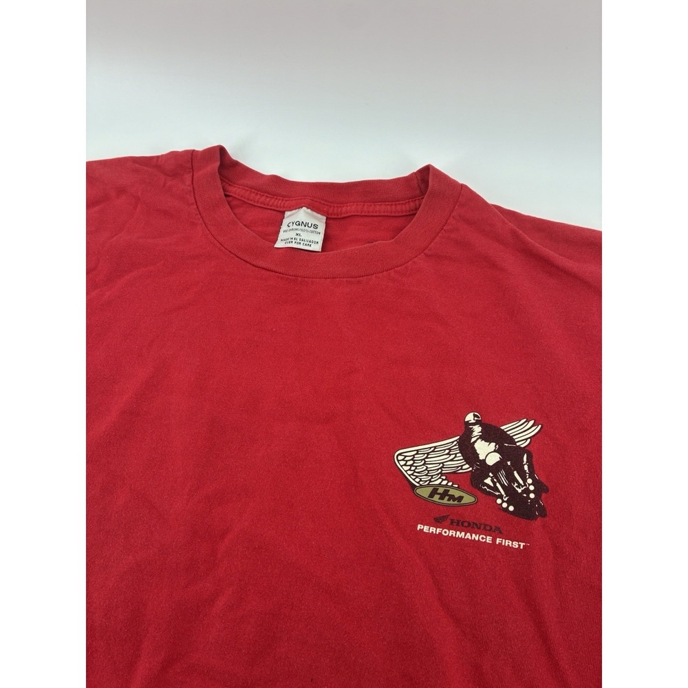 VNTG Y2K Honda Red Bull Grand Prix Double Sided Graphic Red T-Shirt Size XL